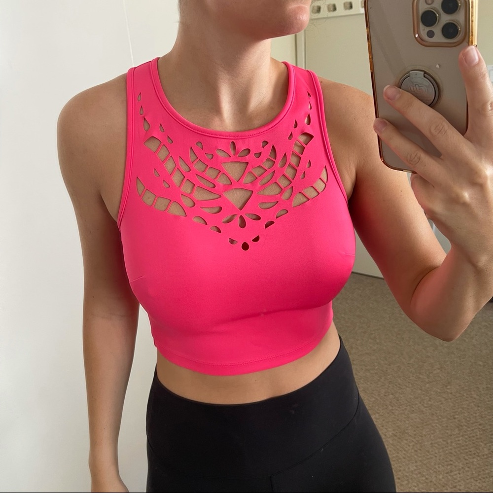 BEBE HOT PINK CROP TOP